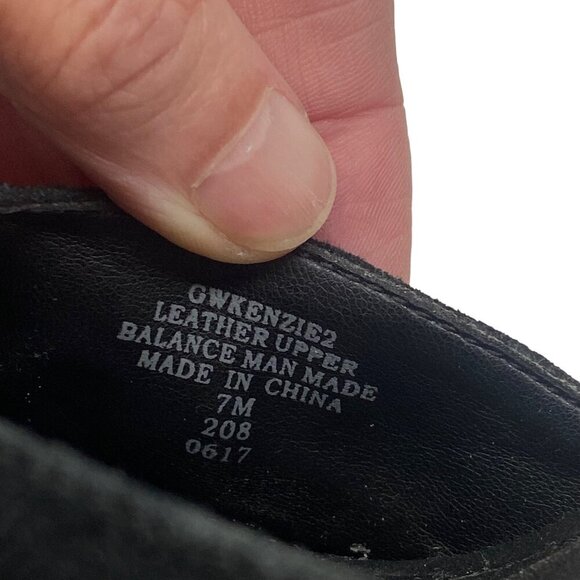 GUESS Women Heels Size 7 Black Kenzie High Block Suede Elegant Buckle Party - Picture 9 of 10